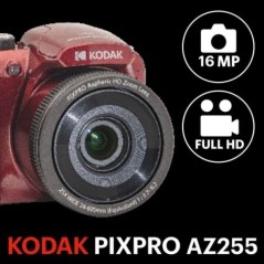 KODAK Pixpro Astro Zoom AZ255 Appareil Photo Bridge Numérique 16 Mpixels, Zoom Optique 25X, Video HD 1080p, Grand Angle 24