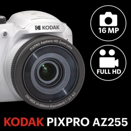 KODAK Pixpro Astro Zoom AZ255 Appareil Photo Bridge Numérique 16 Mpixels, Zoom Optique 25X, Video HD 1080p, Grand Angle 24