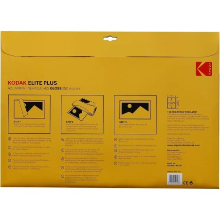 KODAK KD-LMA2-PK25B Pochettes de plastification A2, 125 microns, Lot de 2