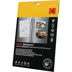 KODAK Assorted Magnetic Laminating Pouches KD-LMASSMAG-PK10C - Pochette de plastification magnétique KODAK, Taille : 3 x A4,