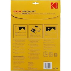 KODAK Assorted Magnetic Laminating Pouches KD-LMASSMAG-PK10C Pochette de plastification magnétique KODAK, Taille : 3 x A4,