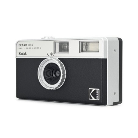 KODAK EKTAR H35 Caméra vidéo Demi-Format 35 mm, réutilisable, sans Mise au Point, léger, Facile à Utiliser (Noir) (Film et Pi