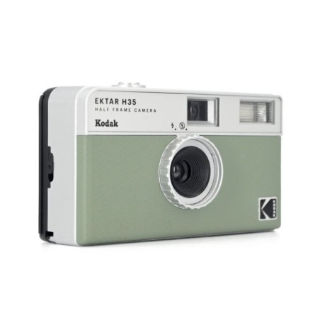 KODAK EKTAR H35 Caméra de Film Demi-Format 35 mm, réutilisable, sans Mise au Point, léger, Facile à Utiliser (Vert Sauge)