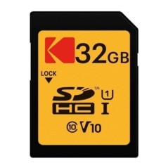 Kodak - Carte SD 32 Go UHS-I U1 V10 SDHC/XC - Carte Mémoire - Vitesse de Lecture 85MB/s Max - Vitesse d'Écriture 25MB/s Max -