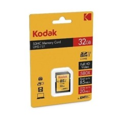 Kodak - Carte SD 32 Go UHS-I U1 V10 SDHC/XC - Carte Mémoire - Vitesse de Lecture 85MB/s Max - Vitesse d'Écriture 25MB/s Max -