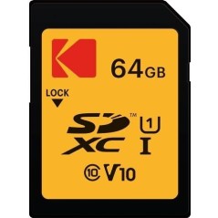 Carte SD 64 Go UHS-I U1 V10 SDHC/XC Vitesse de Lecture 85MB/s Max Vitesse d'Écriture 25MB/s Max Stockage de Vidéos Full