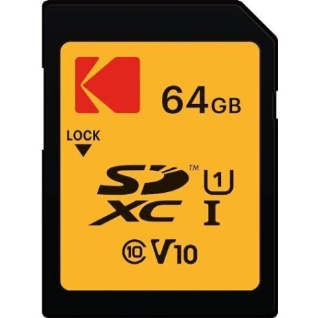 Carte SD 64 Go UHS-I U1 V10 SDHC/XC Vitesse de Lecture 85MB/s Max Vitesse d'Écriture 25MB/s Max Stockage de Vidéos Full