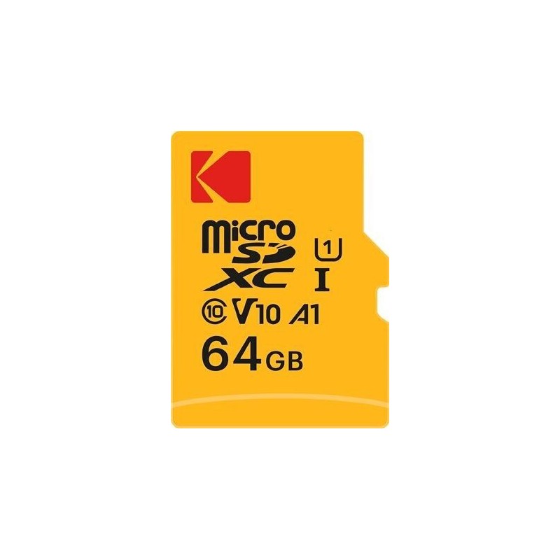 Kodak Carte Micro SD 64 Go UHS-I U1 V10 A1 microSDHC/XC Carte Mémoire Micro SD Vitesse de Lecture 85MB/s Max Vitesse