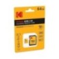 Kodak Carte Micro SD 64 Go UHS-I U1 V10 A1 microSDHC/XC Carte Mémoire Micro SD Vitesse de Lecture 85MB/s Max Vitesse