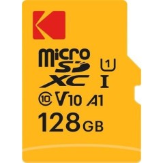 Kodak - Carte Micro SD 128 Go UHS-I U1 V10 A1 microSDHC/XC - Carte Mémoire Micro SD - Vitesse de Lecture 85MB/s Max - Vitesse