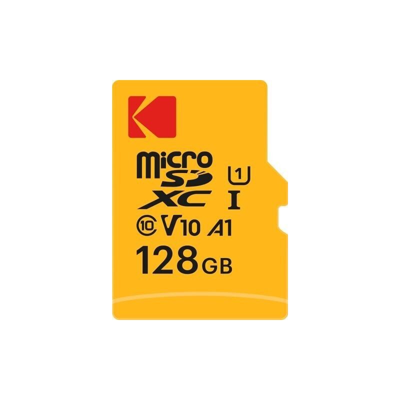 Kodak Carte Micro SD 128 Go UHS-I U1 V10 A1 microSDHC/XC Carte Mémoire Micro SD Vitesse de Lecture 85MB/s Max Vitesse