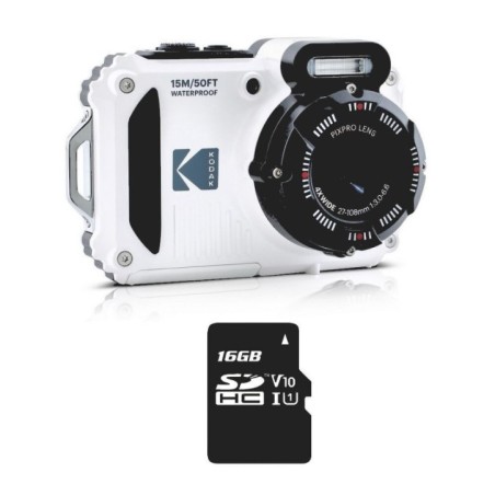 KODAK Pixpro Pack WPZ2 + 1 Carte SD Compact 16M Pixels, étanche à 15m, Anti-Choc, Video 720p, Ecran LCD 2,7 - Batterie Li-ION