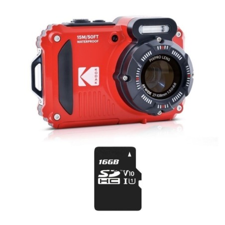 KODAK Pixpro Pack WPZ2 + 1 Carte SD Compact 16M Pixels, étanche à 15m, Anti-Choc, Video 720p, Ecran LCD 2,7 - Batterie Li-ION