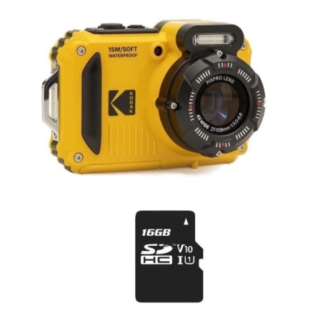 KODAK Pixpro Pack WPZ2 + 1 Carte SD Compact 16M Pixels, étanche à 15m, Anti-Choc, Video 720p, Ecran LCD 2,7 - Batterie Li-ION