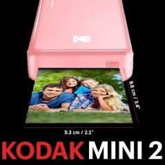 KODAK Pack Imprimante Photo Printer PM220 et Cartouche MSC20 - Photos 5.4 * 8.6 cm, WiFi, Compatible avec iOS et Android - Ro