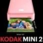 KODAK Pack Imprimante Photo Printer PM220 et Cartouche MSC20 Photos 5.4 * 8.6 cm, WiFi, iOS et Android Rose