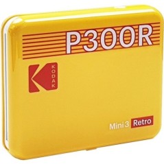 KODAK Mini 3 Retro 4PASS Imprimante Photo Portable (7,6x7,6cm) Jaune