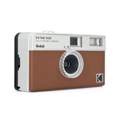 KODAK EKTAR H35 Caméra de Film Demi-Format 35 mm, réutilisable, sans Mise au Point, léger, Facile à Utiliser (Marron) (Film e