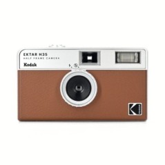 KODAK EKTAR H35 Caméra de Film Demi-Format 35 mm, réutilisable, sans Mise au Point, léger, Facile à Utiliser (Marron) (Film e