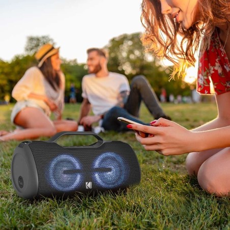 KODAK Enceinte Bluetooth 60W : Son Stéréo Immersif, Étanche IPX5, TWS, DSP et Autonomie 10h Noir