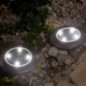 Lot de 2 spots solaires LED blanc DECKY ∅12cm