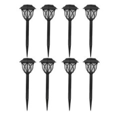 8 torches solaires jardin à plante WACO H44cm