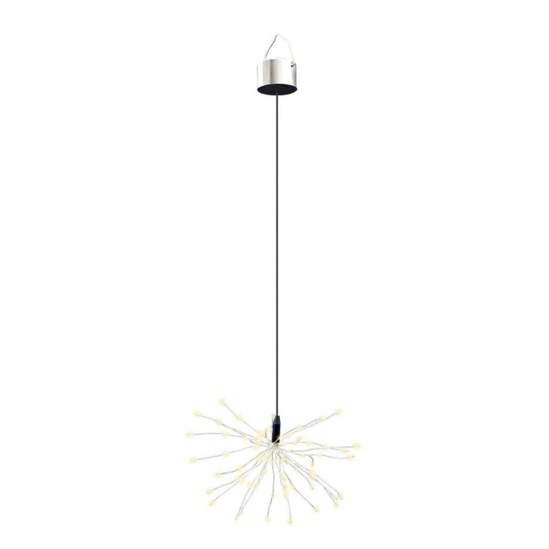 Suspension solaire étincelante festive micro LED blanc chaud FIREWORKS H70cm