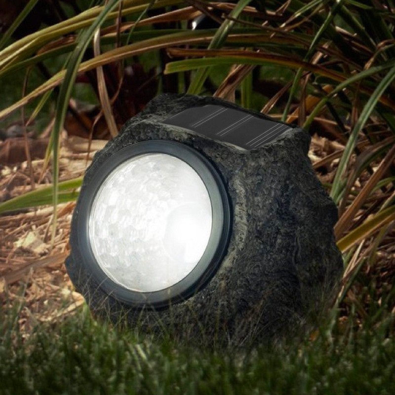 Lot de 2 rochers solaires LED ROCKY H11cm