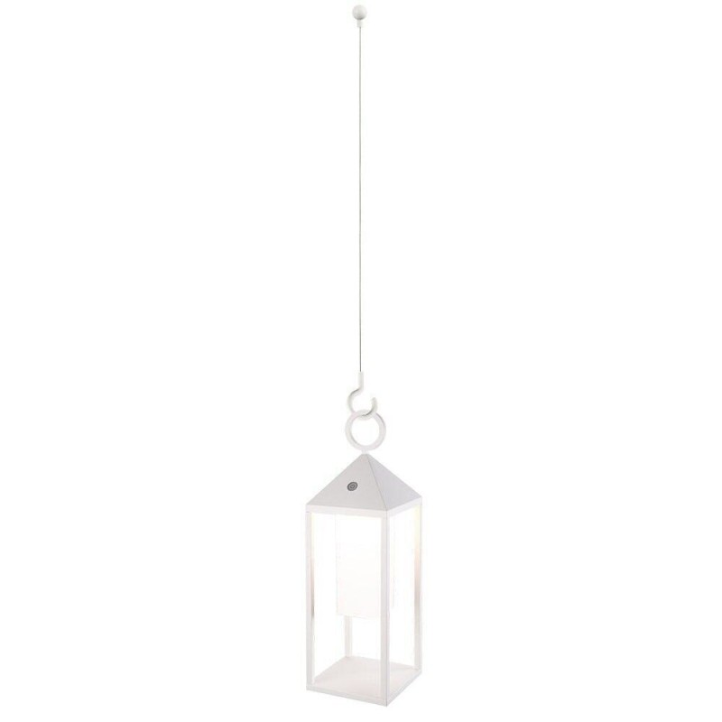 Lanterne en aluminium LED blanc chaud SANTORIN WHITE H47cm