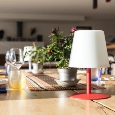 Lampe de table sans fil rouge LED STANDY MINI Love H25cm