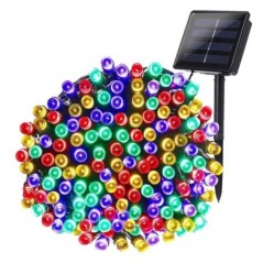 Guirlande lumineuse solaire décoration extérieur 100 LED multicolore YOGY SOLAR RGB 8.90m 8 modes