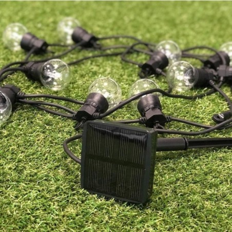 Lot de 2 guirlandes lumineuses solaire LED PARTY CLEAR SOLAR 5.90m