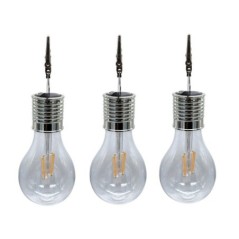 Lot de 3 ampoules solaires à suspendre FILAMENT EDISUN