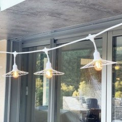 Guirlande lumineuse 10 ampoules à filament E27 CHIC WHITE LIGHT 6m