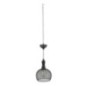 Suspension solaire ronde ajourée acier cage grillagée filament LED blanc chaud LOFT ROUND H85cm