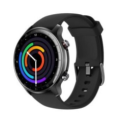 Montre SMARTY mixte avec GPS SW031A Boitier rond noir en ABS et céramique Bracelet silicone noir