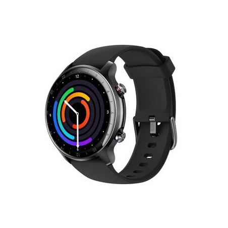 Montre SMARTY mixte avec GPS SW031A Boitier rond noir en ABS et céramique Bracelet silicone noir