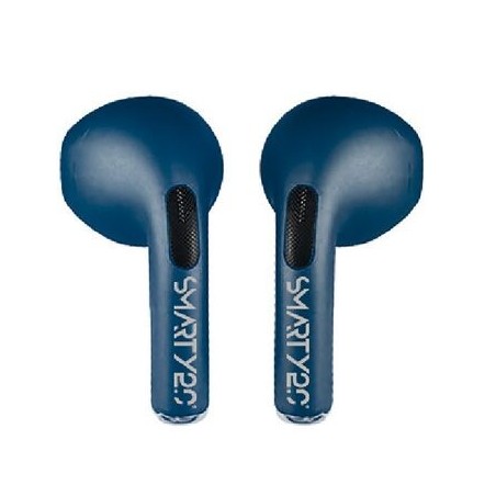 Ecouteurs bluetooth bleu avec étui de chargement tribal Smarty