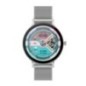 Montre Smarty mixte SUPER SLIM AMOLED SW079 Boitier rond Bracelet en mailles milanaises