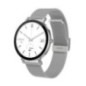 Montre Smarty mixte SUPER SLIM AMOLED SW079 Boitier rond Bracelet en mailles milanaises