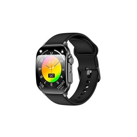 Montre Smarty mixte ULTRA AMOLED SW080 Boitier rectangulaire en métal Bracelet en silicone