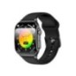 Montre Smarty mixte ULTRA AMOLED SW080 Boitier rectangulaire en métal Bracelet en silicone