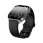 Montre Smarty mixte ULTRA AMOLED SW080 Boitier rectangulaire en métal Bracelet en silicone