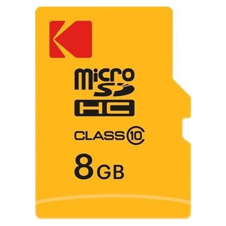 KODAK 8 Go microSDHC Carte Mémoire Micro SD avec Adaptateur SD Class 10