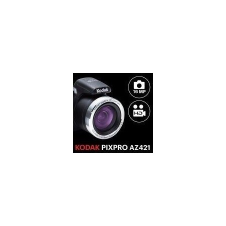 KODAK Pixpro AZ421 Appareil Photo Bridge Numérique, Zoom optique 42X, Grand angle de 24 mm, 16 Mpixels, LCD 3, Vidéo HD Noir