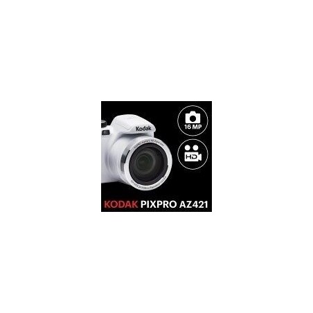 KODAK Pixpro AZ421 Appareil Photo Bridge Numérique, Zoom optique 42X, Grand angle 24 mm, 16 Mpixels, LCD 3, Vidéo HD 720P Blanc