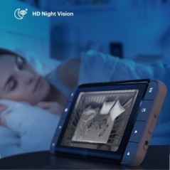 KODAK Cherish C525P Moniteur vidéo Intelligent pour bébé, vidéo de qualité pour des vérifications Rapides et en Toute Confian