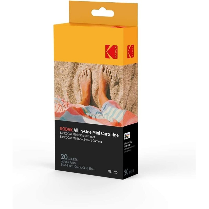 Kodak Mini 2 Photo Printer Cartridge MC All-in-One Paper and Color Ink 20 Pack