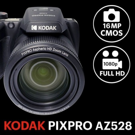 KODAK Pixpro AZ528 Appareil Photo Bridge Numérique 16 Mpixels Noir Noir 1920 x 1080p